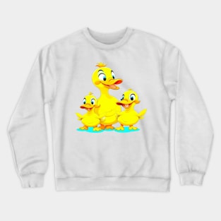 Three happy ducklings Crewneck Sweatshirt